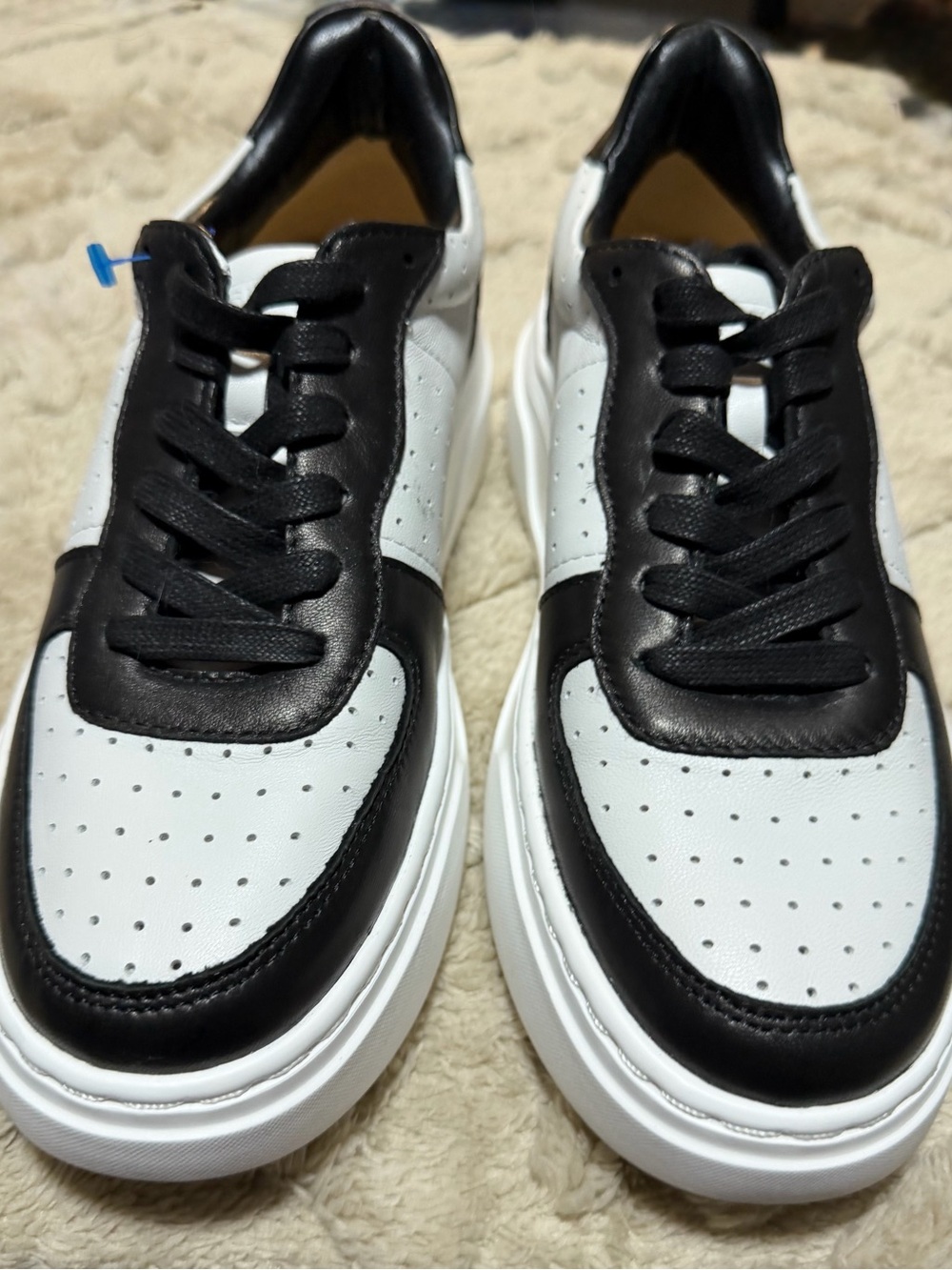 Brand New J/SLIDES NYC Black & White Platform Sneakers | Size 7.5